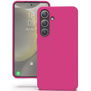 yatwin silicone back case for samsung galaxy s24 soft-touch phone back cover for samsung galaxy s24 - magenta