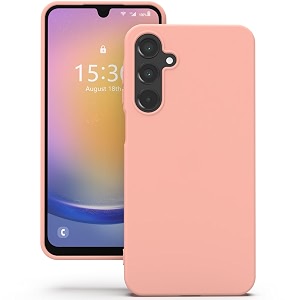 yatwin silicone back case for samsung galaxy a25 soft-touch phone back cover for samsung galaxy a25 - pink