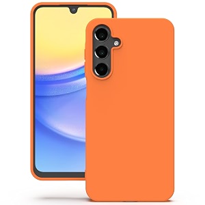 yatwin silicone back case for samsung galaxy a15 soft-touch phone back cover for samsung galaxy a15 - orange