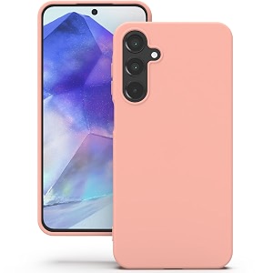 yatwin silicone back case for samsung galaxy a55 soft-touch phone back cover for samsung galaxy a55 - pink