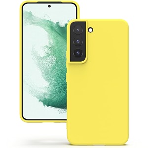 yatwin silicone back case for samsung galaxy s22 soft-touch phone back cover for samsung galaxy s22 - yellow