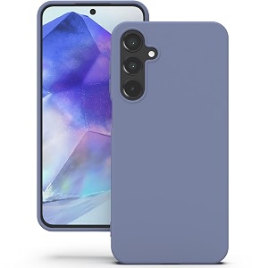 yatwin silicone back case for samsung galaxy a55 soft-touch phone back cover for samsung galaxy a55 - lavender grey