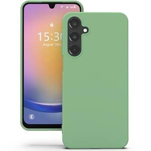 yatwin silicone back case for samsung galaxy a25 soft-touch phone back cover for samsung galaxy a25 - mint green