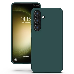 yatwin silicone back case for samsung galaxy s23 plus soft-touch phone back cover for samsung galaxy s23 plus - dark green