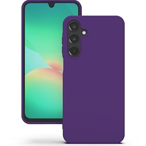 yatwin silicone back case for samsung galaxy a26 soft-touch phone back cover for samsung galaxy a26 - purple