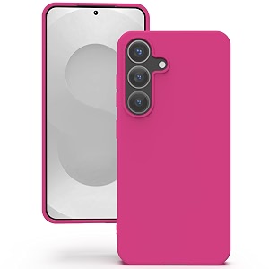 yatwin silicone back case for samsung galaxy s25 plus soft-touch phone back cover for samsung galaxy s25 plus - magenta