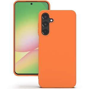 yatwin silicone back case for samsung galaxy a56 soft-touch phone back cover for samsung galaxy a56 - orange