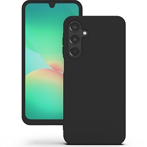 yatwin silicone back case for samsung galaxy a26 soft-touch phone back cover for samsung galaxy a26 - black