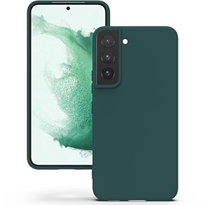 yatwin silicone back case for samsung galaxy s22 soft-touch phone back cover for samsung galaxy s22 - dark green