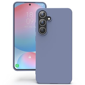 yatwin silicone back case for samsung galaxy s24 fe soft-touch phone back cover for samsung galaxy s24 fe - lavender grey