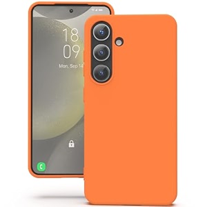 yatwin silicone back case for samsung galaxy s24 soft-touch phone back cover for samsung galaxy s24 - orange