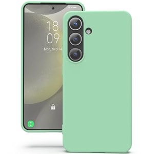 yatwin silicone back case for samsung galaxy s24 plus soft-touch phone back cover for samsung galaxy s24 plus - light cyan
