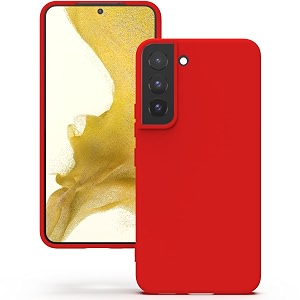 yatwin silicone back case for samsung galaxy s22 plus soft-touch phone back cover for samsung galaxy s22 plus - red