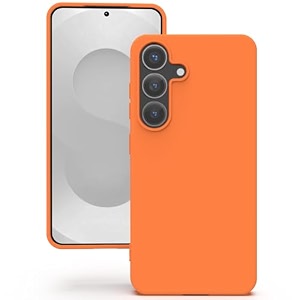 yatwin silicone back case for samsung galaxy s25 plus soft-touch phone back cover for samsung galaxy s25 plus - orange