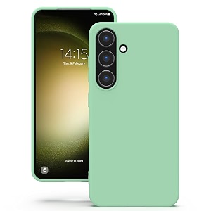 yatwin silicone back case for samsung galaxy s23 plus soft-touch phone back cover for samsung galaxy s23 plus - link cyan