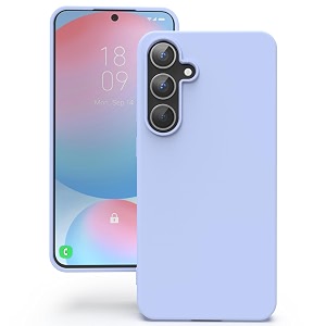 yatwin silicone back case for samsung galaxy s24 fe soft-touch phone back cover for samsung galaxy s24 fe - lilac