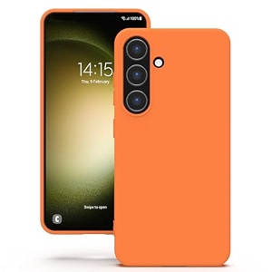 yatwin silicone back case for samsung galaxy s23 plus soft-touch phone back cover for samsung galaxy s23 plus - orange