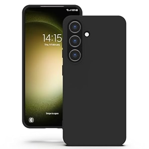yatwin silicone back case for samsung galaxy s23 soft-touch phone back cover for samsung galaxy s23 - black