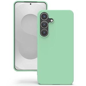 yatwin silicone back case for samsung galaxy s25 plus soft-touch phone back cover for samsung galaxy s25 plus - light cyan