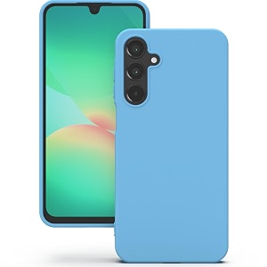 yatwin silicone back case for samsung galaxy a26 soft-touch phone back cover for samsung galaxy a26 - sky blue