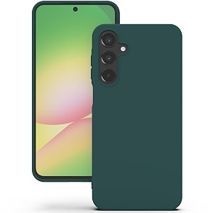 yatwin silicone back case for samsung galaxy a56 soft-touch phone back cover for samsung galaxy a56 - dark green