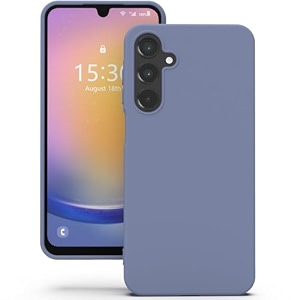 yatwin silicone back case for samsung galaxy a25 soft-touch phone back cover for samsung galaxy a25 - lavender grey