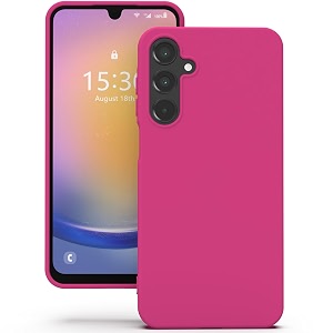 yatwin silicone back case for samsung galaxy a25 soft-touch phone back cover for samsung galaxy a25 - magenta