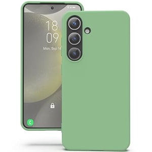 yatwin silicone back case for samsung galaxy s24 plus soft-touch phone back cover for samsung galaxy s24 plus - mint green