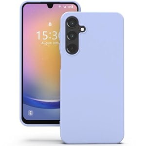 yatwin silicone back case for samsung galaxy a25 soft-touch phone back cover for samsung galaxy a25 - lilac