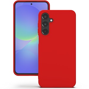 yatwin silicone back case for samsung galaxy a36 soft-touch phone back cover for samsung galaxy a36 - red