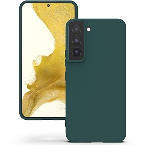yatwin silicone back case for samsung galaxy s22 plus soft-touch phone back cover for samsung galaxy s22 plus - dark green