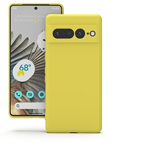 yatwin silicone back case for google pixel 7 pro soft-touch phone back cover for google pixel 7 pro - yellow
