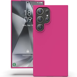 yatwin silicone back case for samsung galaxy s24 ultra soft-touch phone back cover for samsung galaxy s24 ultra - magenta