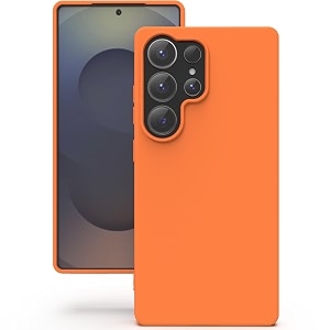 yatwin silicone back case for samsung galaxy s25 ultra soft-touch phone back cover for samsung galaxy s25 ultra - orange