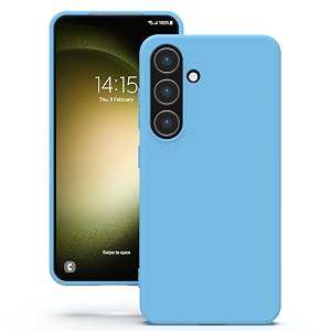 yatwin silicone back case for samsung galaxy s23 plus soft-touch phone back cover for samsung galaxy s23 plus - sky blue