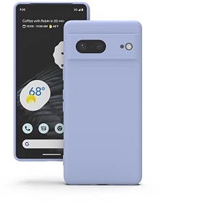 yatwin silicone back case for google pixel 7 soft-touch phone back cover for google pixel 7 - lilac