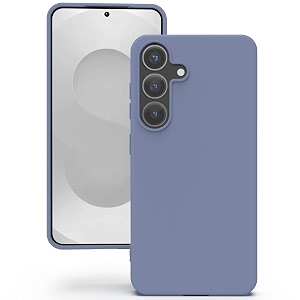 yatwin silicone back case for samsung galaxy s25 plus soft-touch phone back cover for samsung galaxy s25 plus - lavender grey