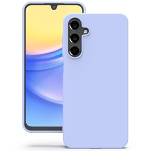 yatwin silicone back case for samsung galaxy a15 soft-touch phone back cover for samsung galaxy a15 - lilac