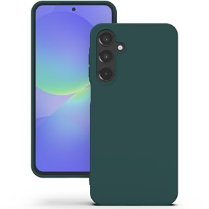 yatwin silicone back case for samsung galaxy a36 soft-touch phone back cover for samsung galaxy a36 - dark green
