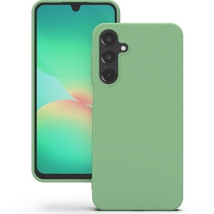 yatwin silicone back case for samsung galaxy a26 soft-touch phone back cover for samsung galaxy a26 - mint green