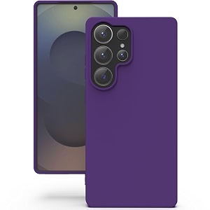yatwin silicone back case for samsung galaxy s25 ultra soft-touch phone back cover for samsung galaxy s25 ultra - purple