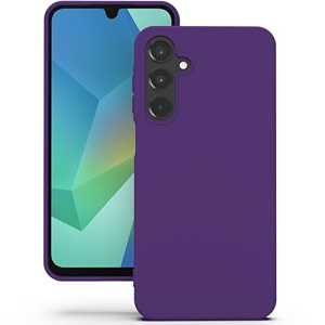 yatwin silicone back case for samsung galaxy a16 soft-touch phone back cover for samsung galaxy a16 - purple