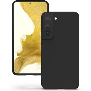 yatwin silicone back case for samsung galaxy s22 plus soft-touch phone back cover for samsung galaxy s22 plus - black