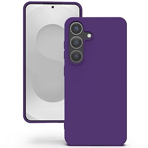 yatwin silicone back case for samsung galaxy s25 plus soft-touch phone back cover for samsung galaxy s25 plus - purple