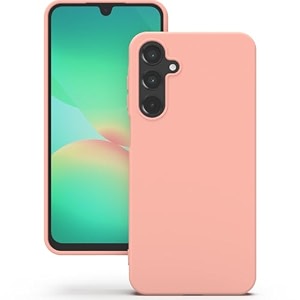 yatwin silicone back case for samsung galaxy a26 soft-touch phone back cover for samsung galaxy a26 - pink