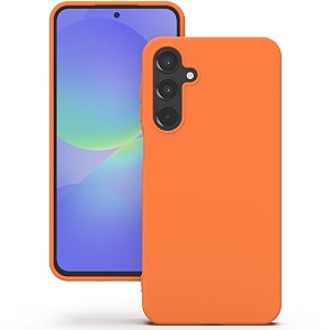 yatwin silicone back case for samsung galaxy a36 soft-touch phone back cover for samsung galaxy a36 - orange