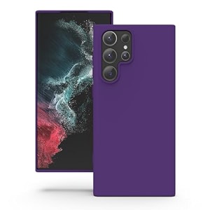 yatwin silicone back case for samsung galaxy s22 ultra soft-touch phone back cover for samsung galaxy s22 ultra - purple
