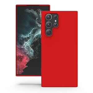 yatwin silicone back case for google pixel 7 soft-touch phone back cover for google pixel 7 - red