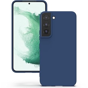 yatwin silicone back case for samsung galaxy s22 soft-touch phone back cover for samsung galaxy s22 - dark blue