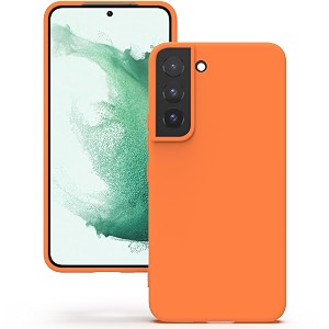 yatwin silicone back case for samsung galaxy s22 soft-touch phone back cover for samsung galaxy s22 - orange